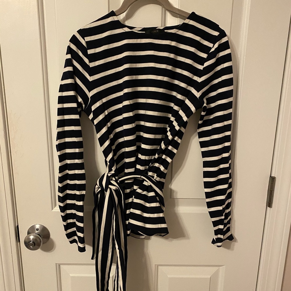 Belted Jcrew Striped Shirt
